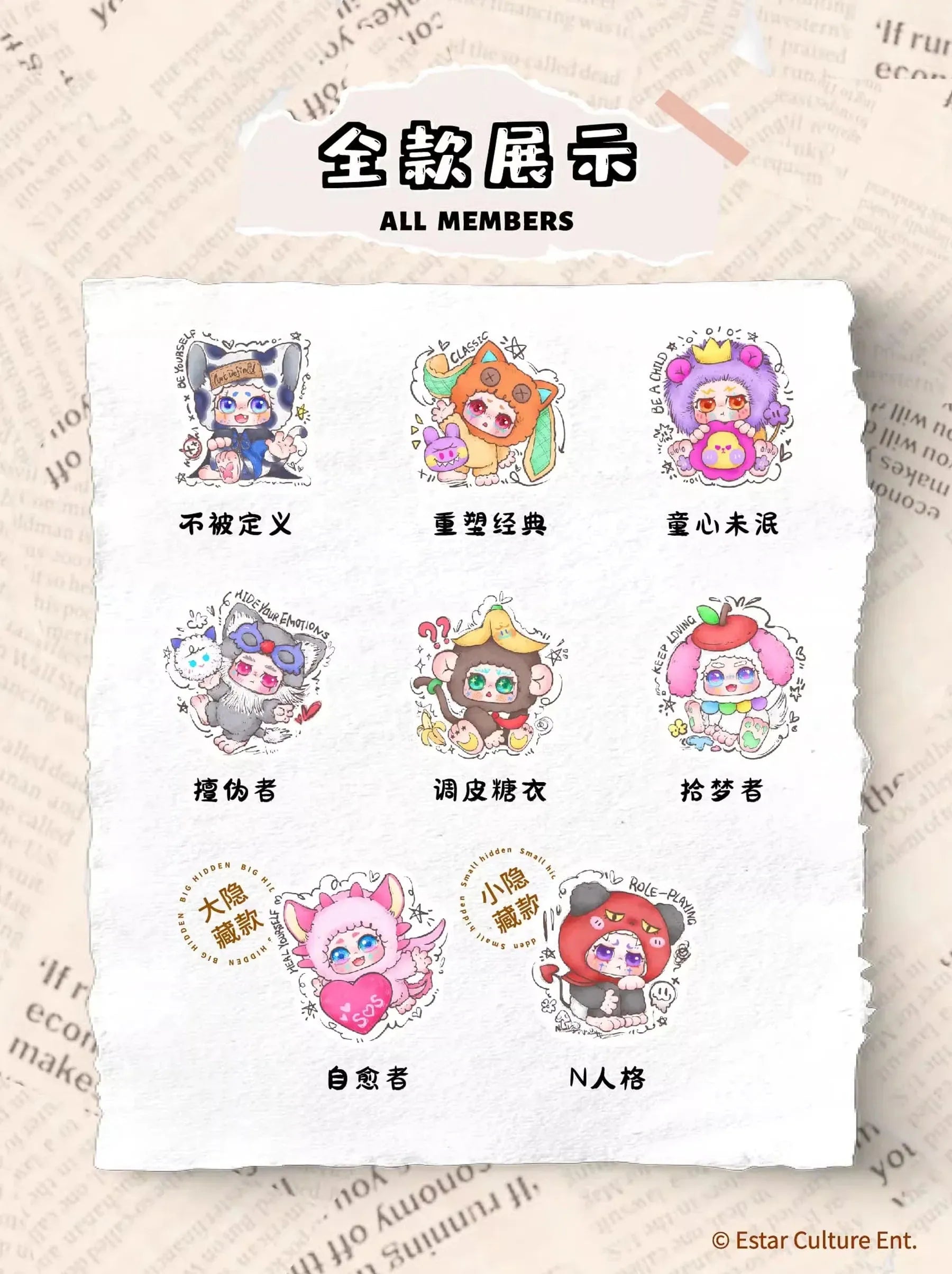 KIMMON Regain Myself Series Plush Blind Box