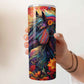 Kleurrijke paarden tumbler met bloemen