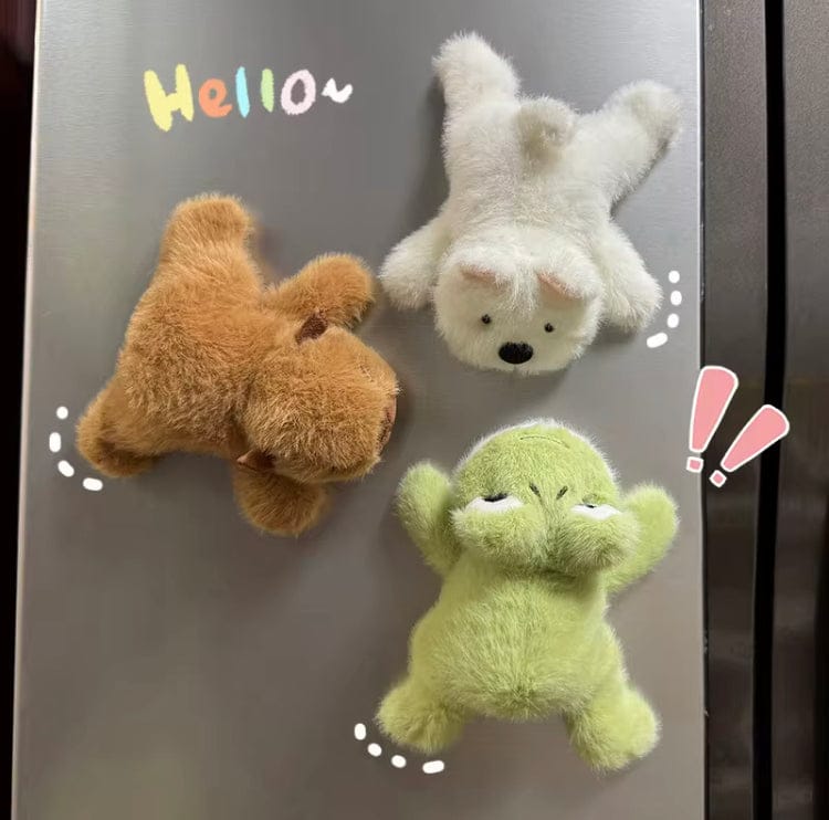 Koelkastmagneet Kawaii 14cm Dieren Koelkast Magneet - Zachte Pluche Magneten – Schattig Cadeau