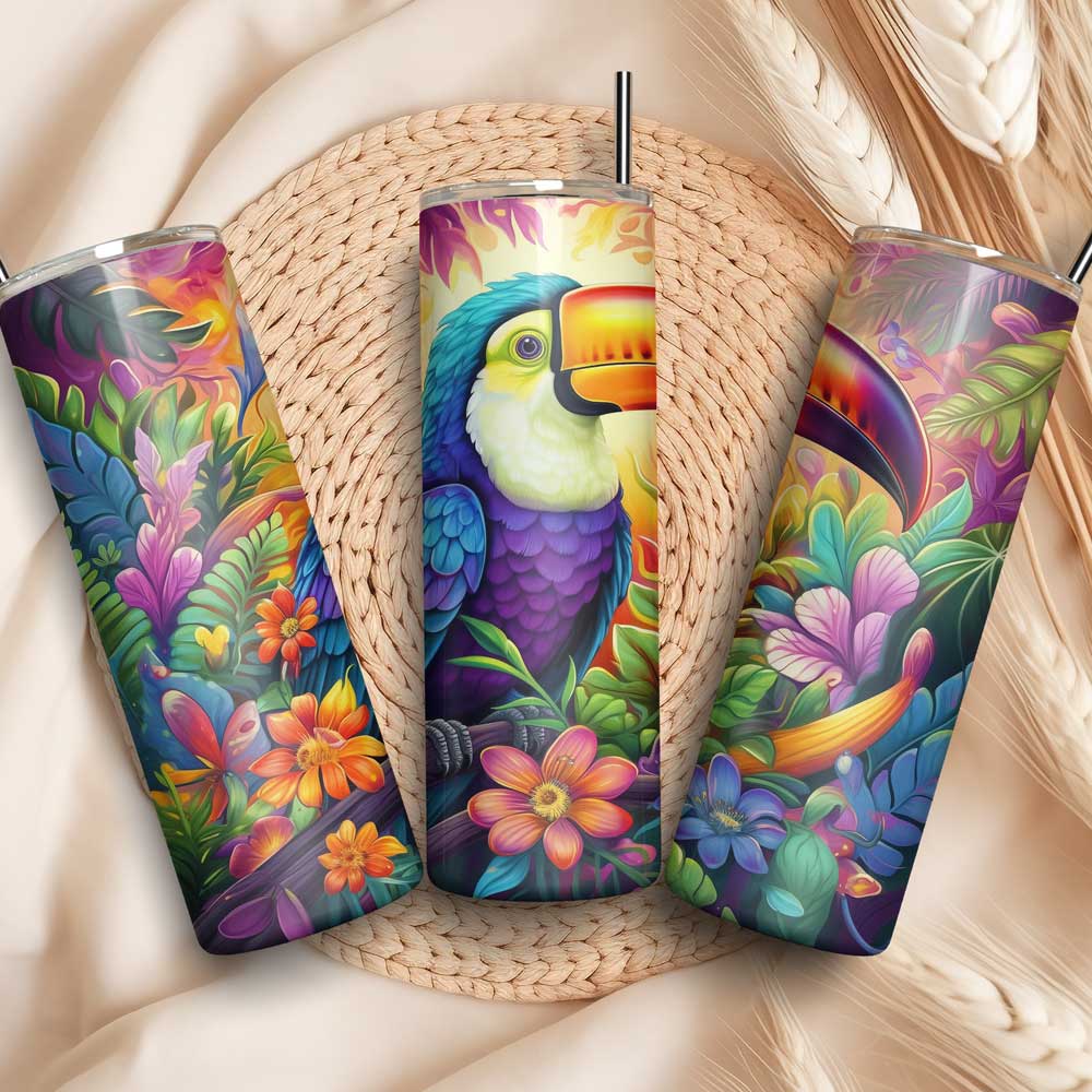 Levendige toekan tumbler