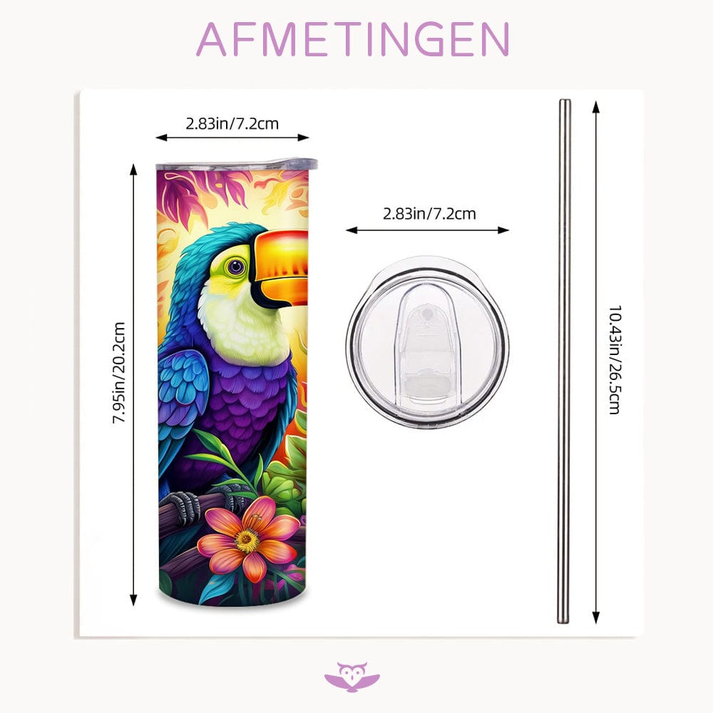 Levendige toekan tumbler