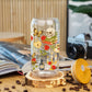 Libbey Glazen Drinkbeker 500ml – Mason Jar met Dark Academia Patroon