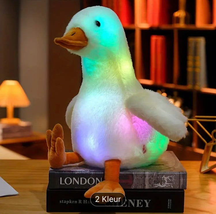 Lichtgevende Gans Eenden Knuffel 30cm - Zachte Pluche Knuffel met Lichtfunctie