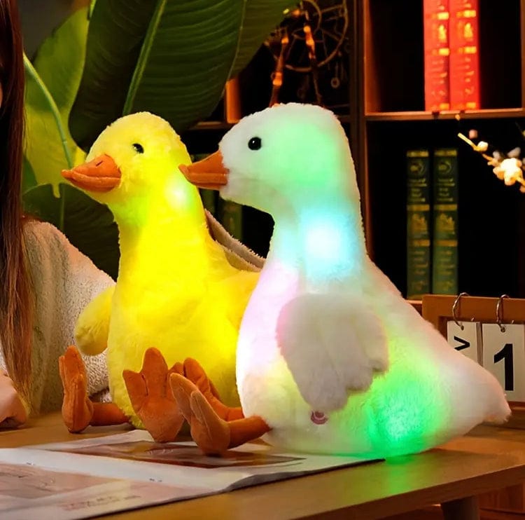 Lichtgevende Gans Eenden Knuffel 30cm - Zachte Pluche Knuffel met Lichtfunctie