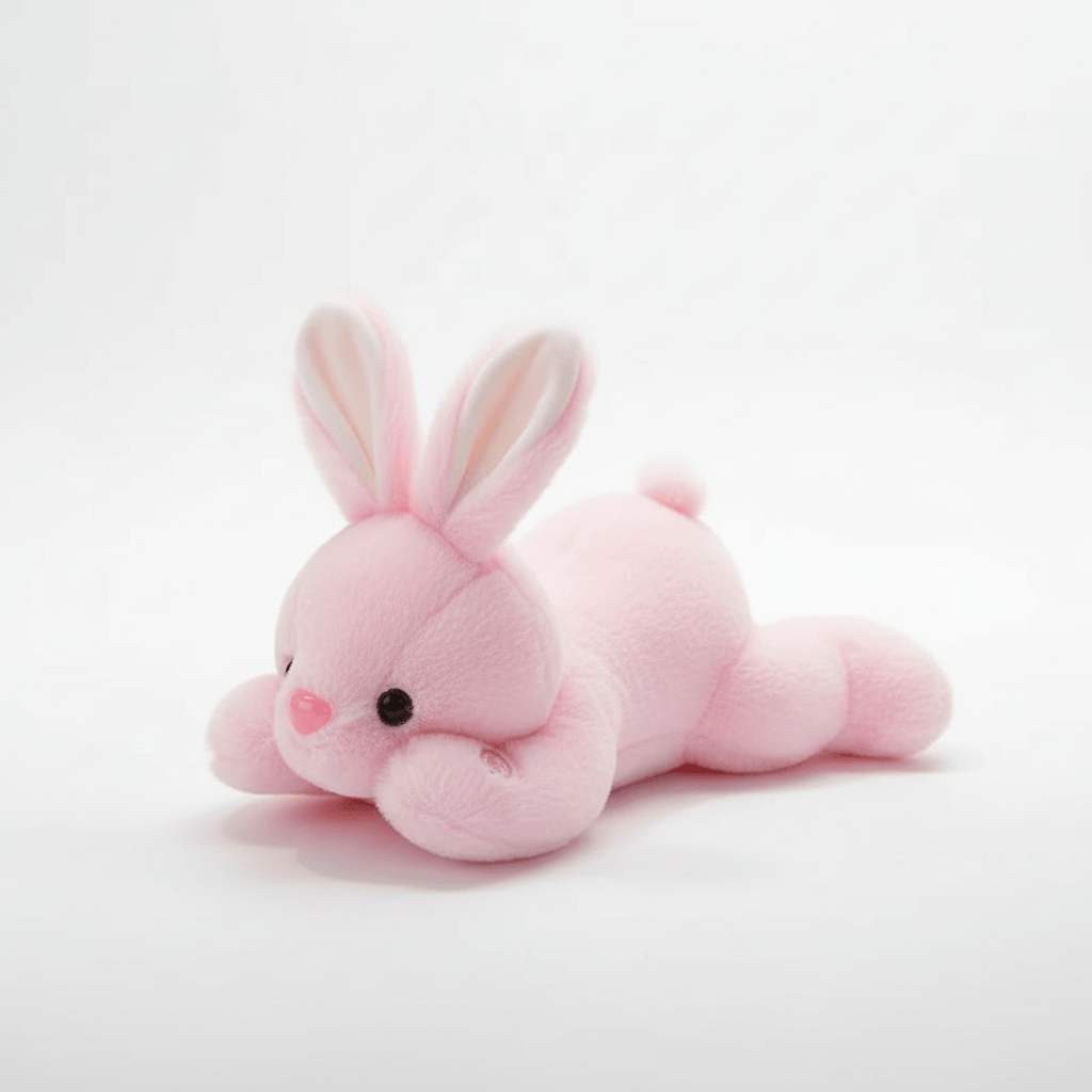 Lichtgevende Liggende Knuffel Konijn 25cm Roze - Zachte Pluche Konijn Knuffel met Lichtfunctie