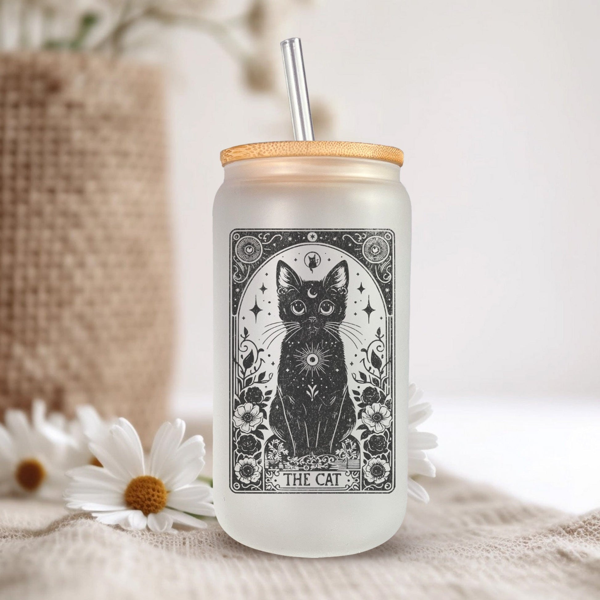 Magische tarot witglazen bekers met rietje - diverse varianten