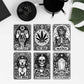 Magische tarot witglazen bekers met rietje - diverse varianten