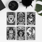 Magische tarot witglazen bekers met rietje - diverse varianten