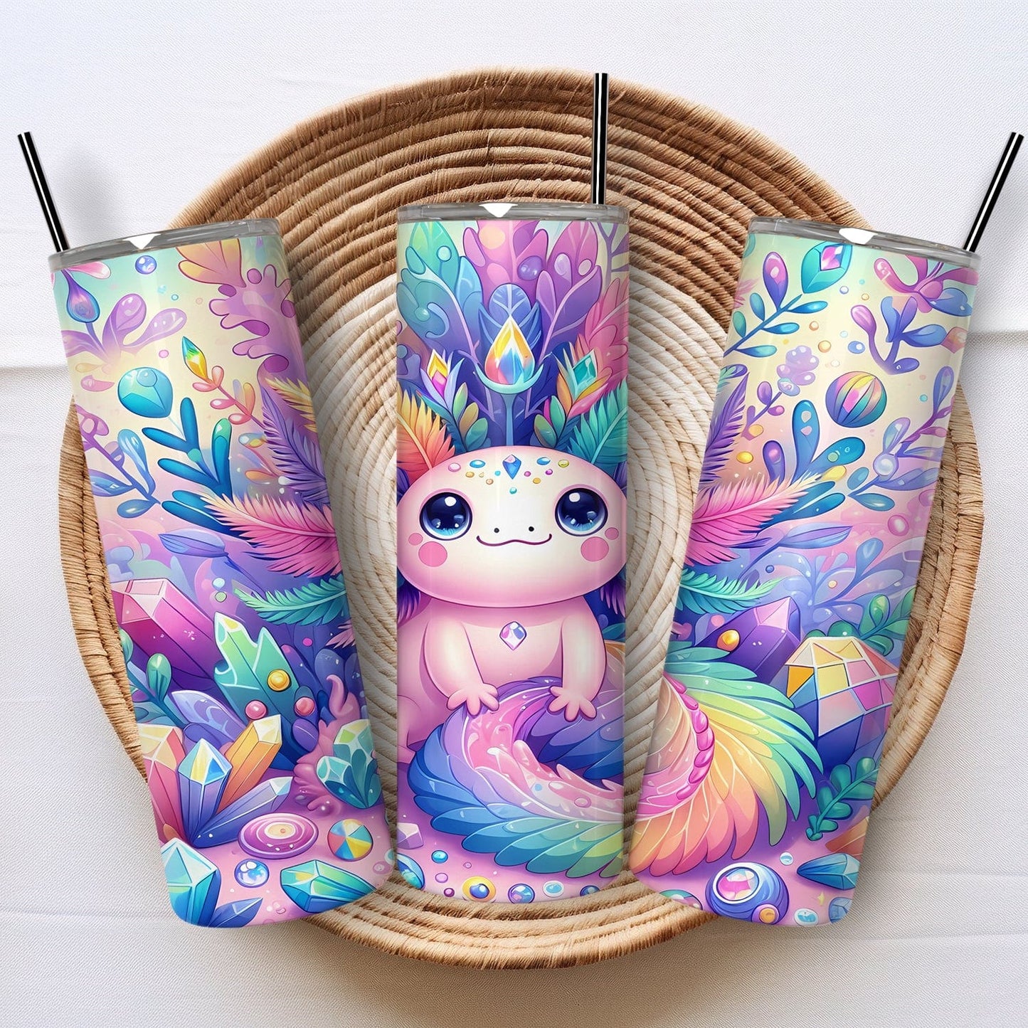 Mijn winkel Axolotl Tumbler - Roestvrijstalen Thermosbeker
