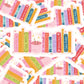 Mijn winkel Boekenverzameling waterdichte vinyl sticker