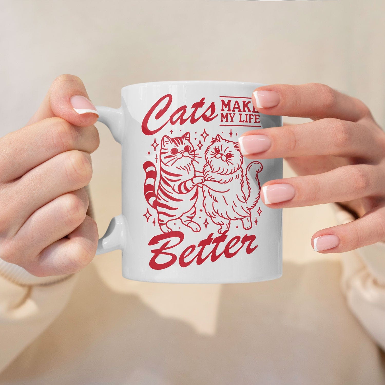 Mijn winkel Cats Make My Life Better Koffiemok – Voor De Echte Kattenliefhebber!