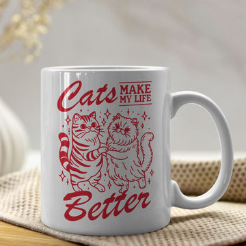 Mijn winkel Cats Make My Life Better Koffiemok – Voor De Echte Kattenliefhebber!
