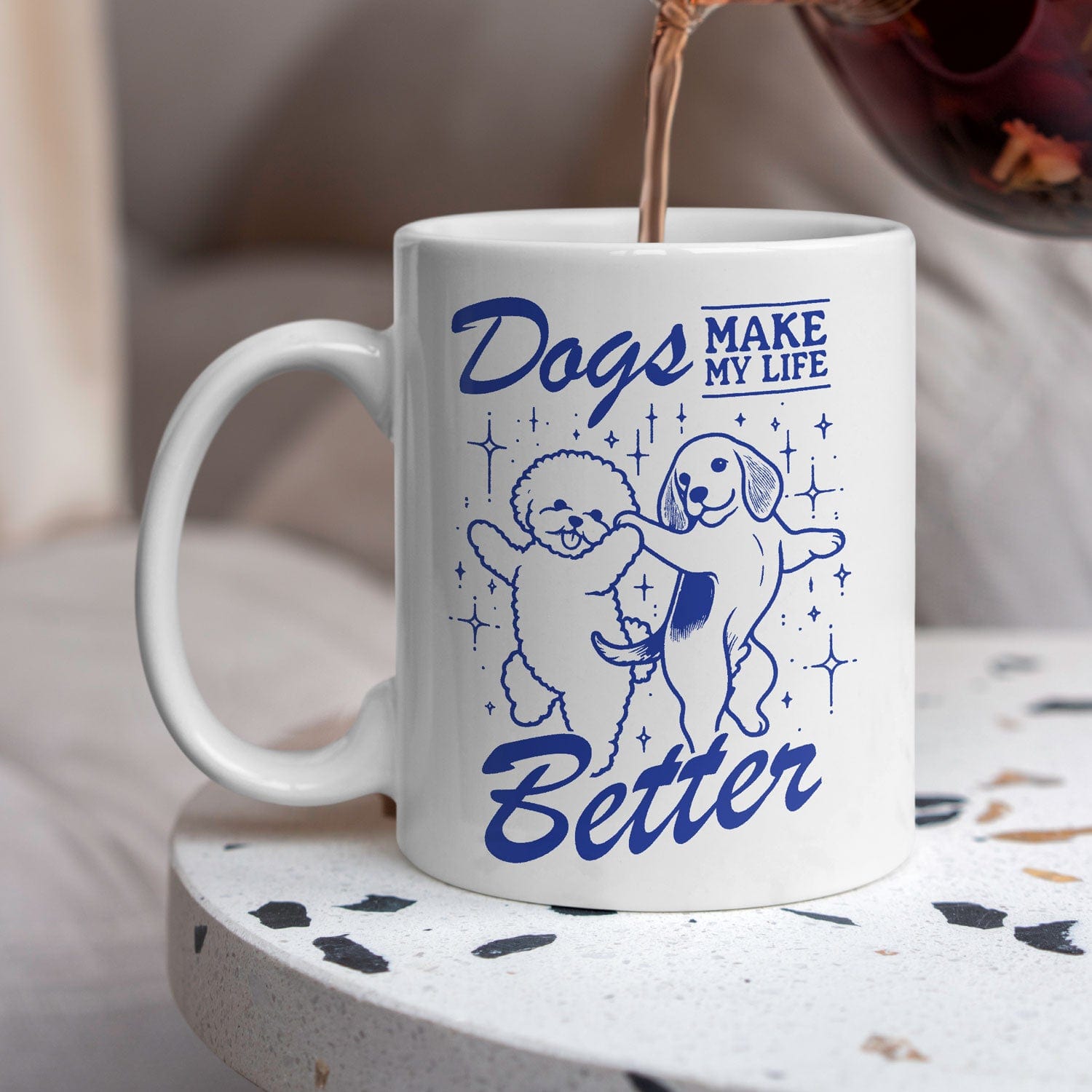 Mijn winkel Dogs Make My Life Better Koffiemok – Voor De Ware Hondenliefhebber!