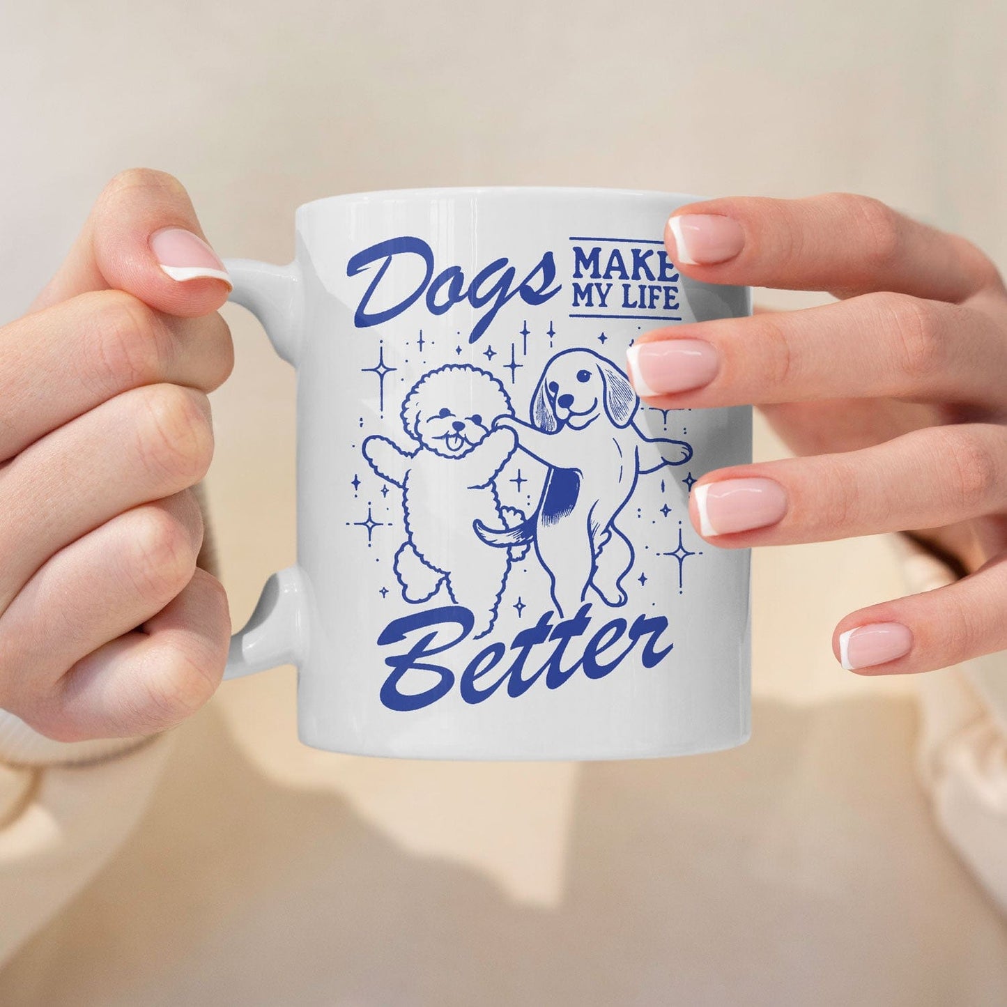 Mijn winkel Dogs Make My Life Better Koffiemok – Voor De Ware Hondenliefhebber!