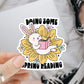 Mijn winkel Doing some spring reading waterdichte vinyl sticker