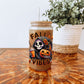 Mijn winkel Fall Vibes Glazen Drinkbeker met Grappige Grim Reaper