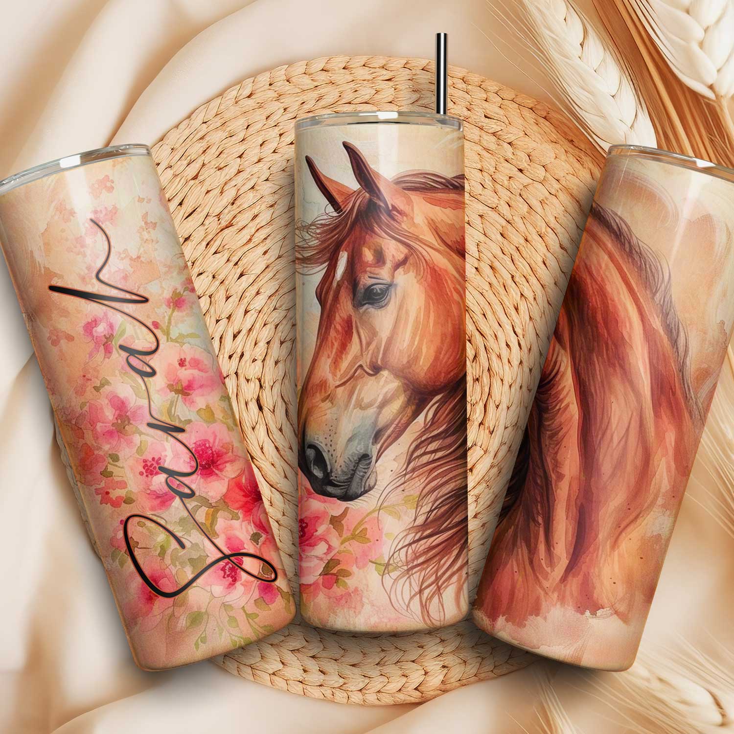 Mijn winkel Gepersonaliseerde paarden tumbler