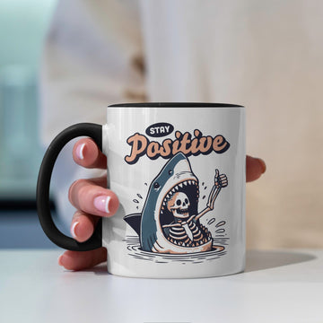 Mijn winkel Grappige Stay Positive koffiemok met spreuk