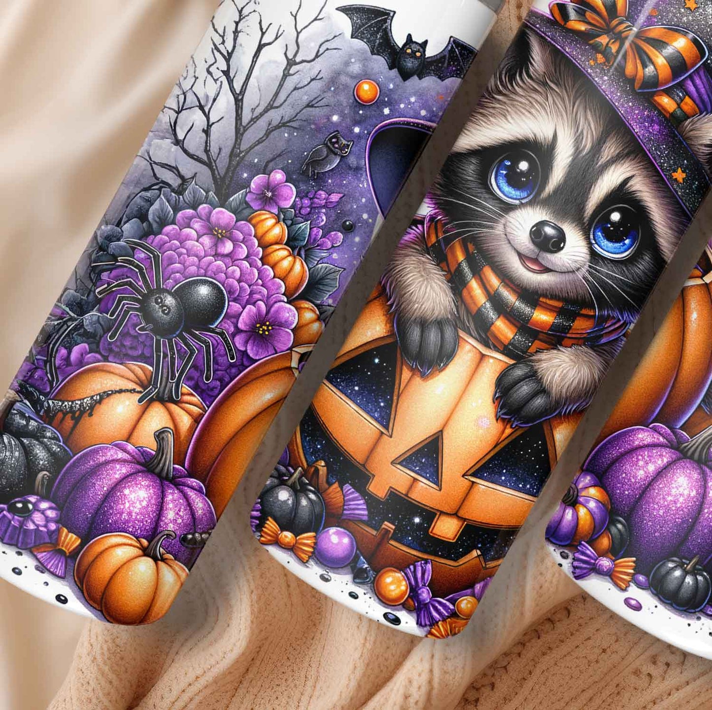 Mijn winkel Halloween Tumbler met Schattige Wasbeer