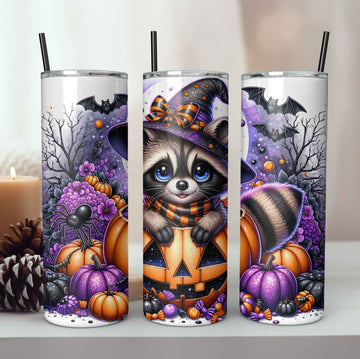 Mijn winkel Halloween Tumbler met Schattige Wasbeer