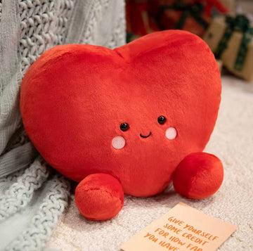 Mijn winkel Hart Kawaii Knuffel – Zacht Pluche Kussen 35 cm - Diverse soorten