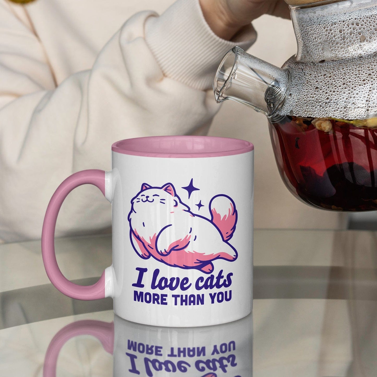 Mijn winkel I love cats more than you koffiemok