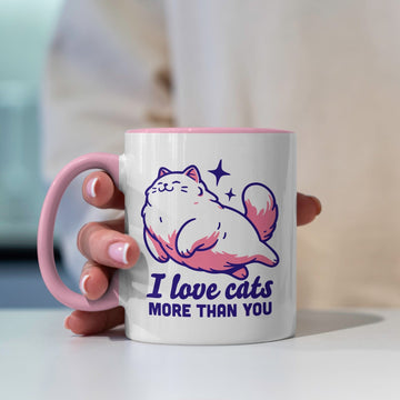 Mijn winkel I love cats more than you koffiemok