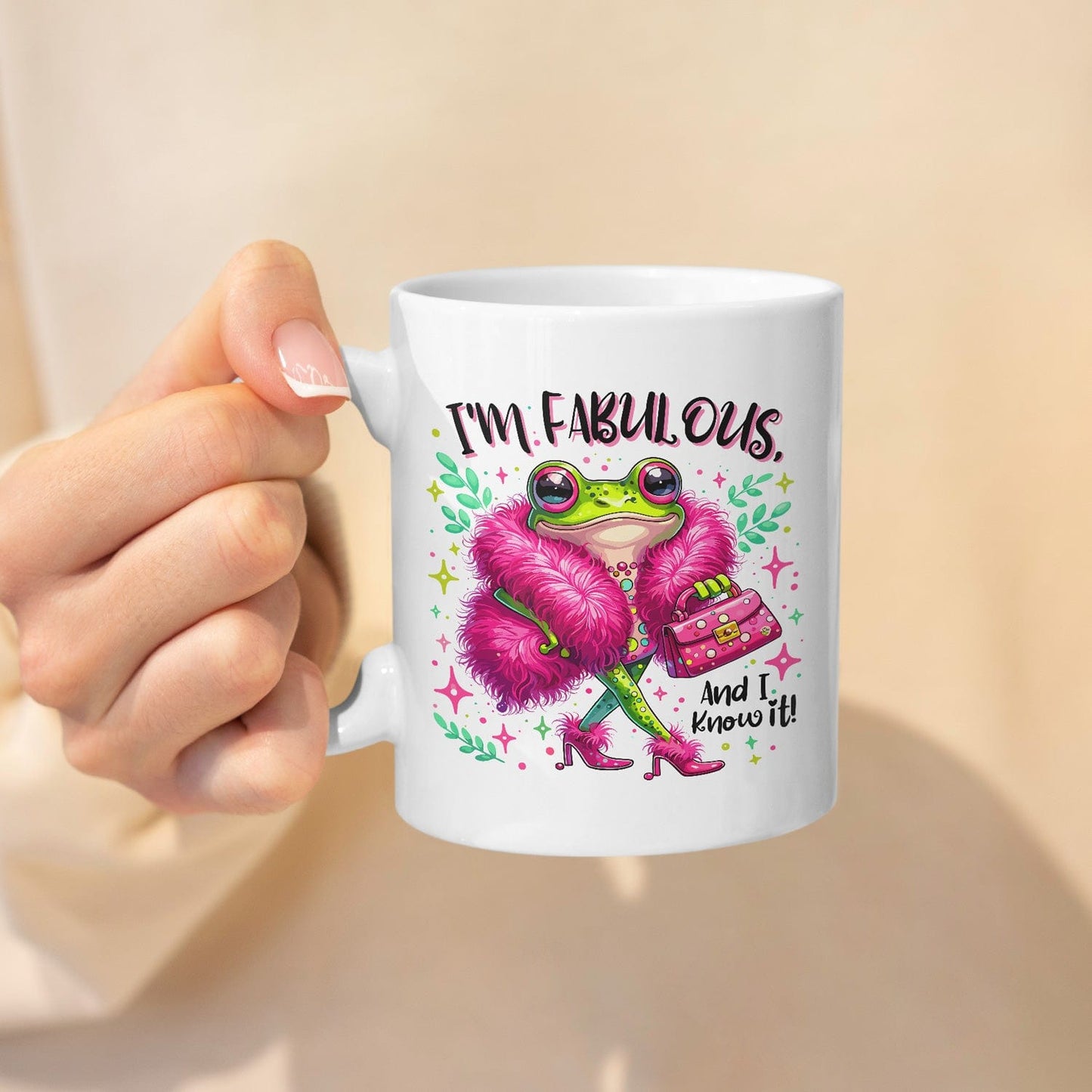 Mijn winkel I'm Fabulous and I Know It Koffiemok met Diva Kikker
