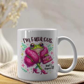 Mijn winkel I'm Fabulous and I Know It Koffiemok met Diva Kikker