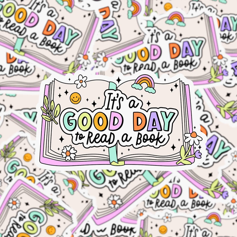 Mijn winkel It's a good day to read a book waterdichte vinyl sticker