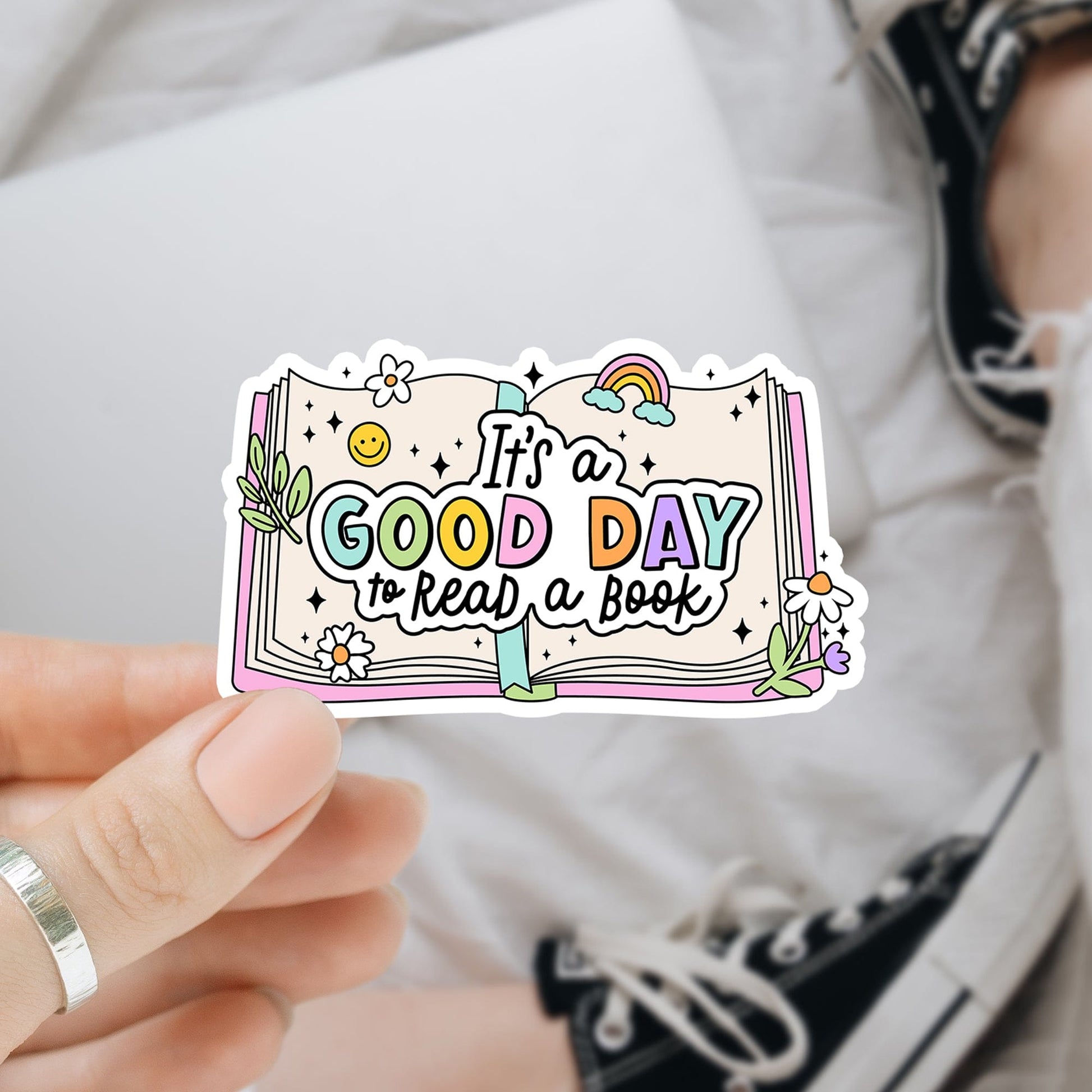 Mijn winkel It's a good day to read a book waterdichte vinyl sticker