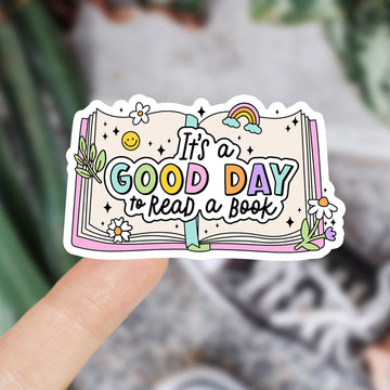 Mijn winkel It's a good day to read a book waterdichte vinyl sticker