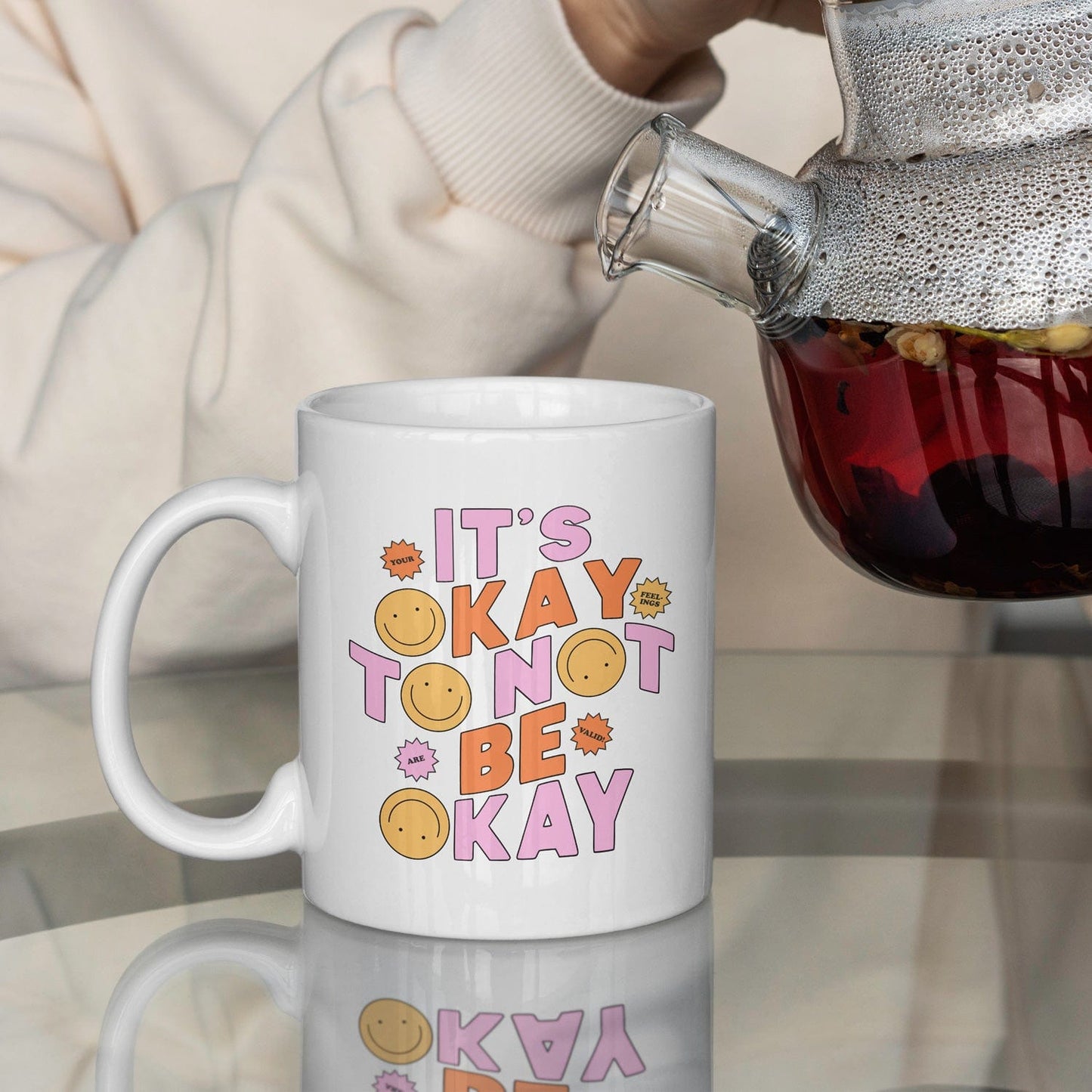 Mijn winkel It’s Okay to Not Be Okay" Mok – Een Moment van Self-Care in een Mok