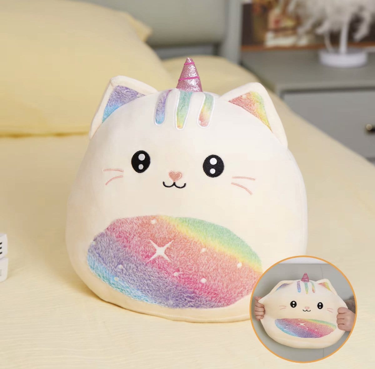 Mijn winkel Kawaii Eenhoorn Squishy Regenboog Kat Knuffel – 30 cm