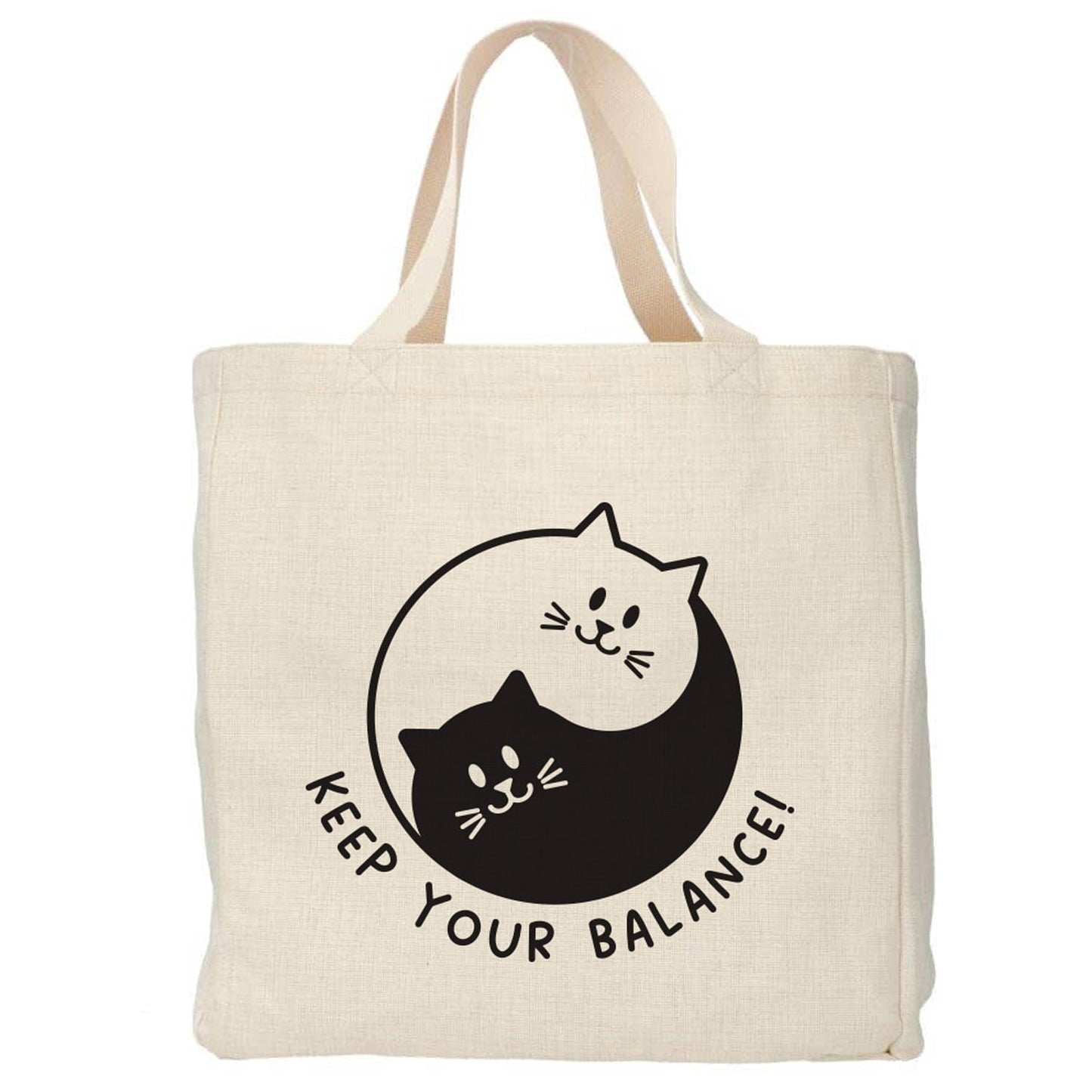 Mijn winkel Keep your balance - tote bag - Boodschappentas 38 x48 cm