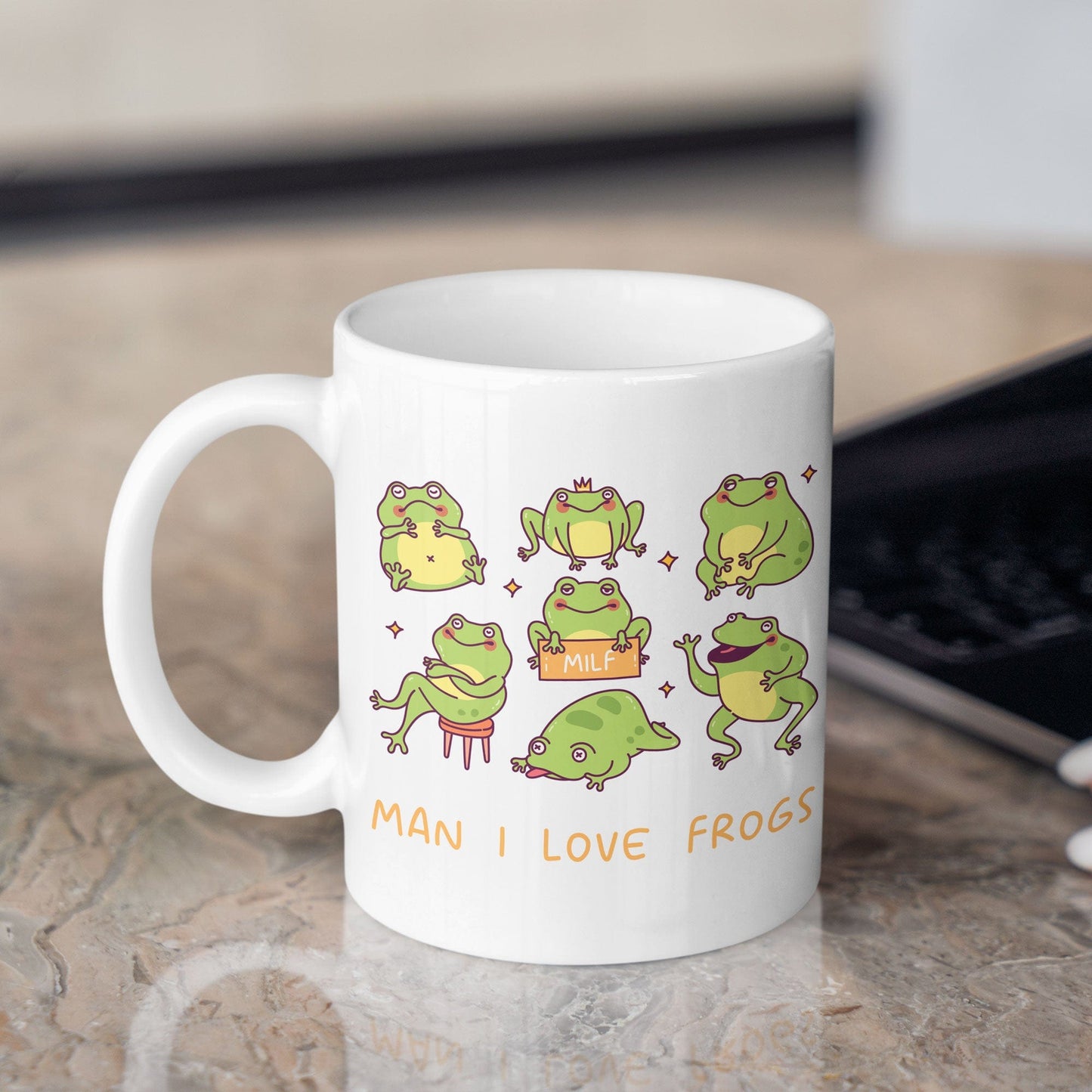 Mijn winkel Kikkers MILF, Man I love frogs mok