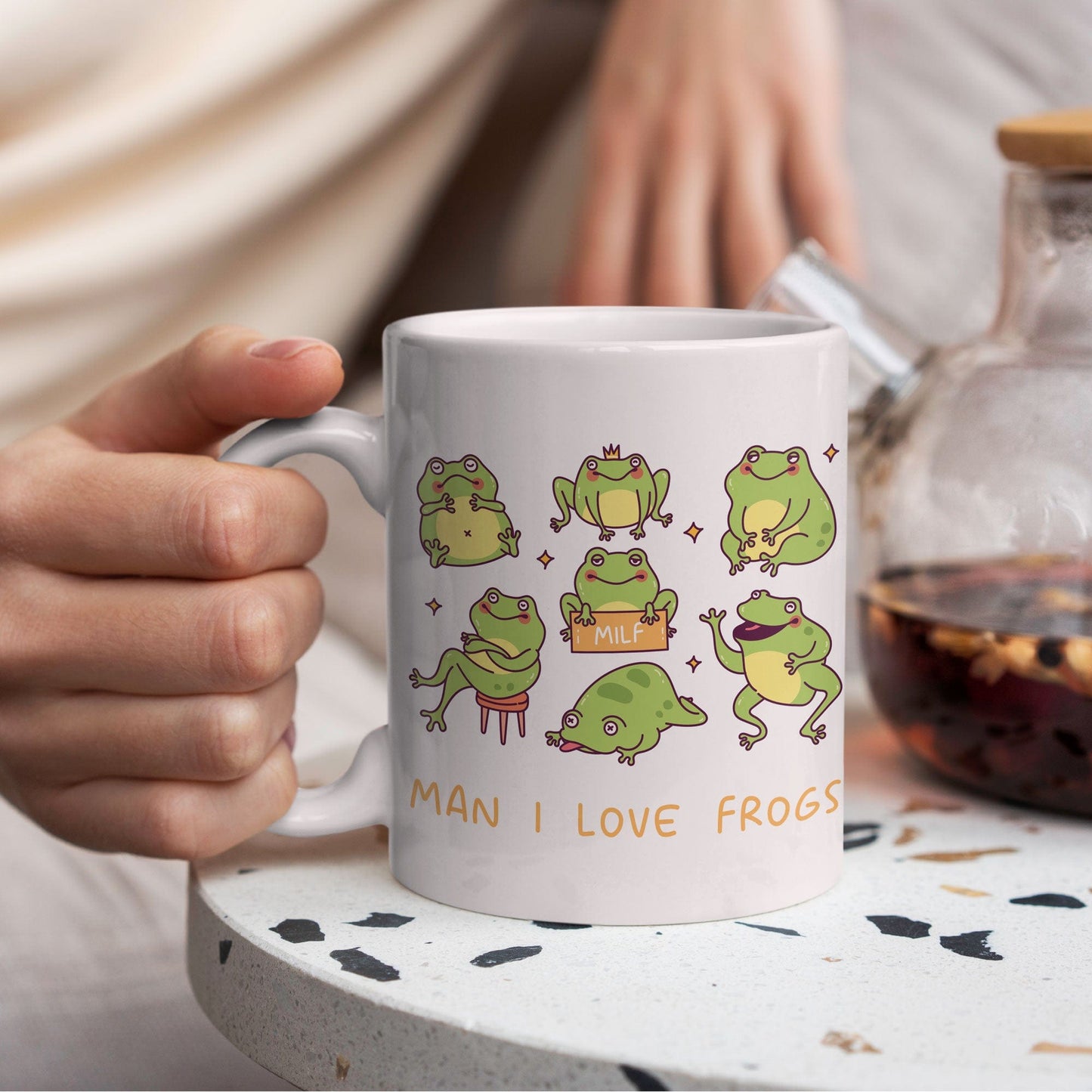Mijn winkel Kikkers MILF, Man I love frogs mok