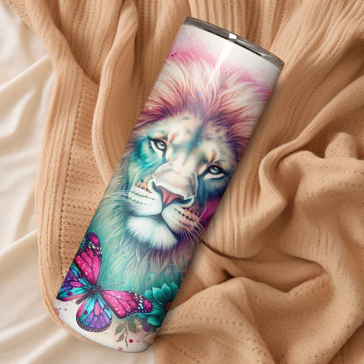 Mijn winkel Leeuw met bloemen drinkbeker