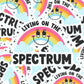 Mijn winkel Living on the spectrum waterdichte vinyl sticker