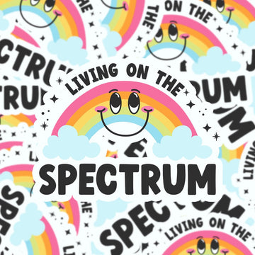 Mijn winkel Living on the spectrum waterdichte vinyl sticker
