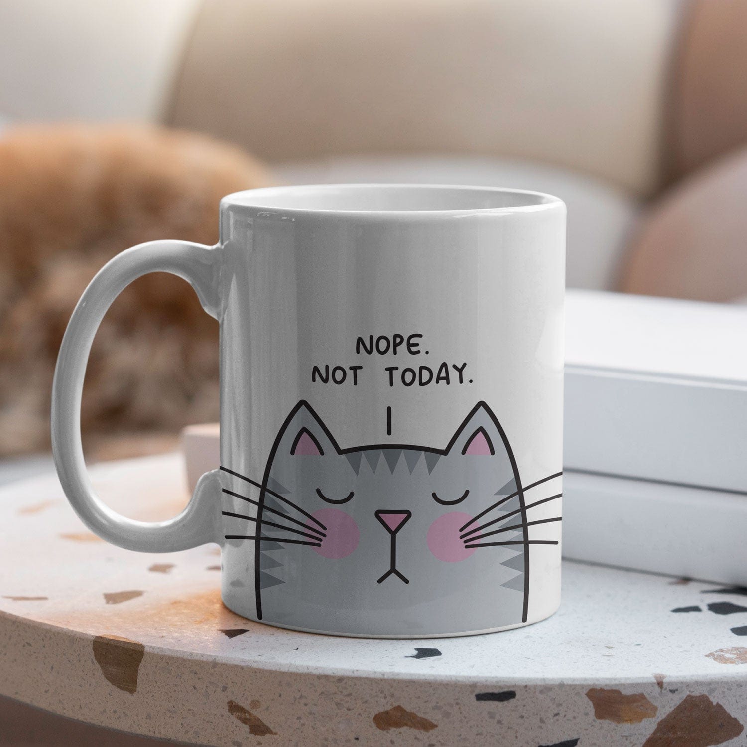 Mijn winkel Nope, not today katten mok - drie kleuren