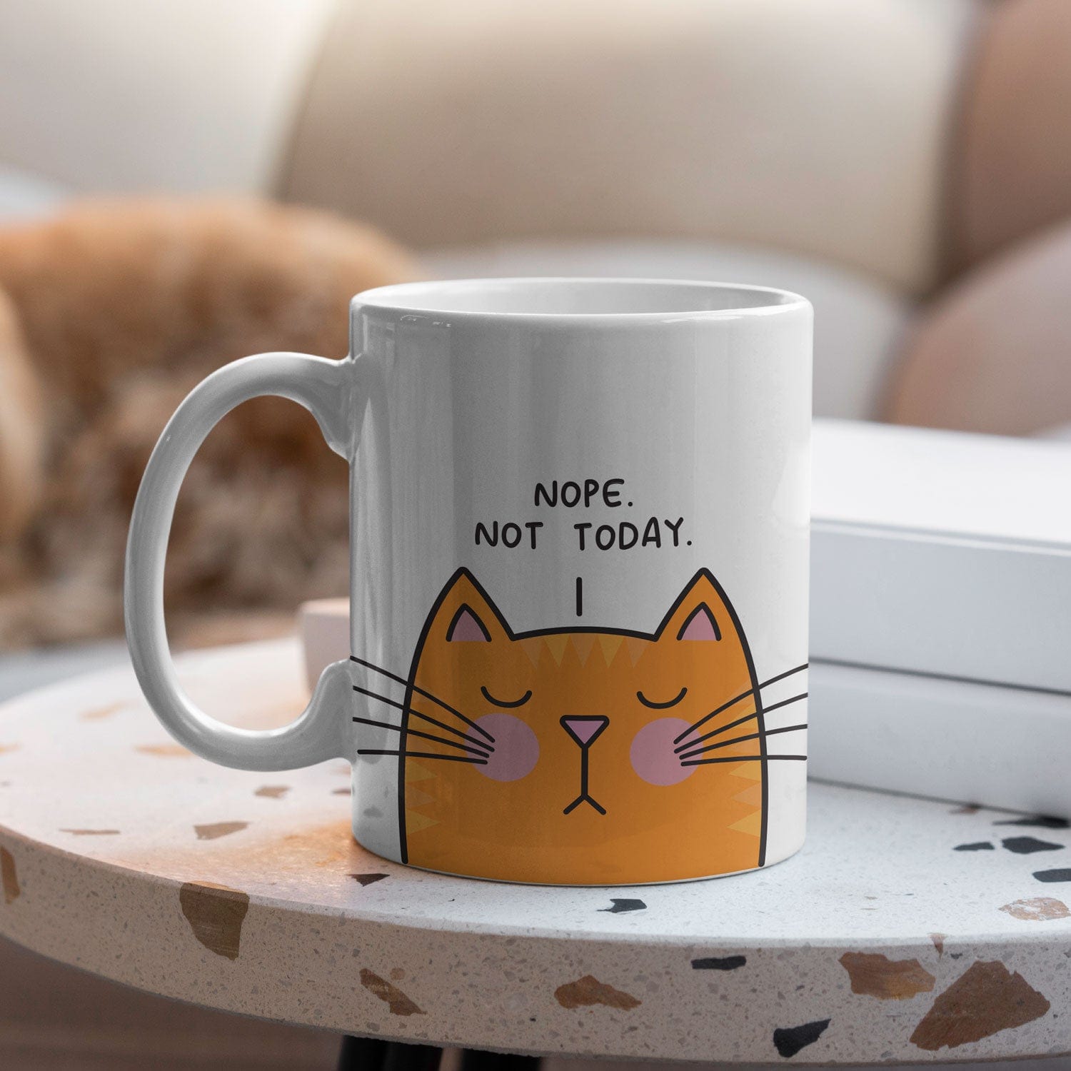 Mijn winkel Rood Nope, not today katten mok - drie kleuren