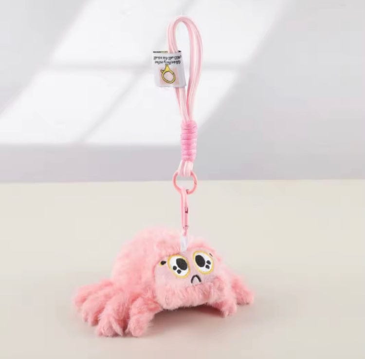 Mijn winkel Roze Kawaii Spin Sleutelhanger – Pluche Knuffel Sleutelhanger 16cm