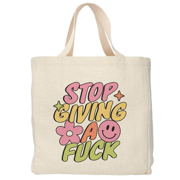 Mijn winkel Stop giving a f*ck - Boodschappentas 38 x48 cm