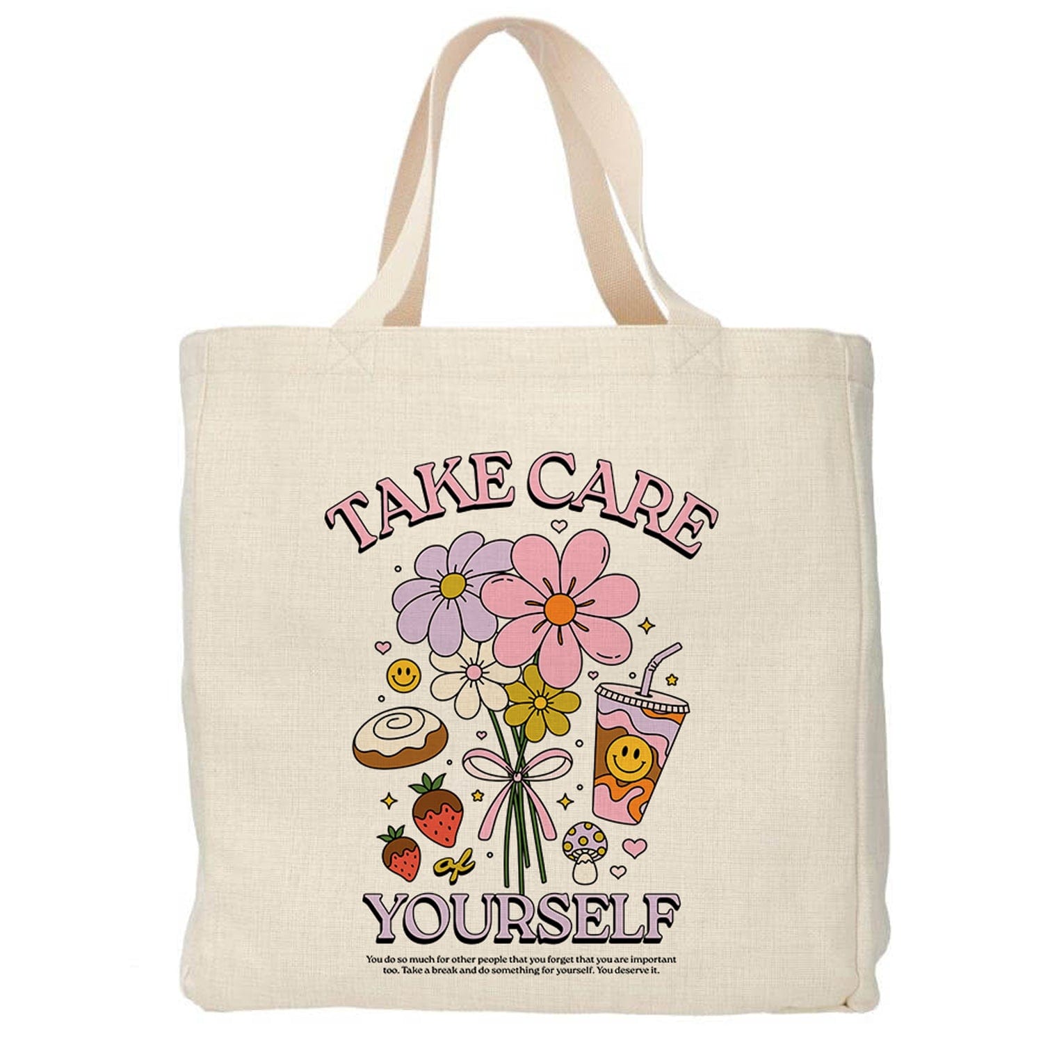 Mijn winkel Take care of yourself - Boodschappentas 38 x48 cm