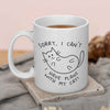 Mijn winkel Wit I have plans with my cat mok – De perfecte mok voor kattenliefhebbers