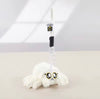 Mijn winkel Wit Kawaii Spin Sleutelhanger – Pluche Knuffel Sleutelhanger 16cm