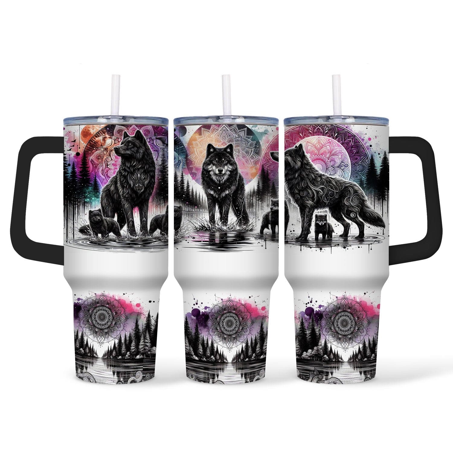 Mijn winkel Wolven - Tumbler - 40oz - RVS Thermosbeker