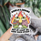 Mijn winkel World's ending waterdichte vinyl sticker