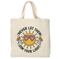 Never let them dim your light tote bag - Boodschappentas 38 x48 cm - Polylinnen